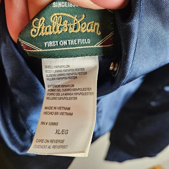 Stall & Dean Detroit Stars Negro League‎ Bomber Jacket XL Blue Satin Baseball - Picture 8 of 9